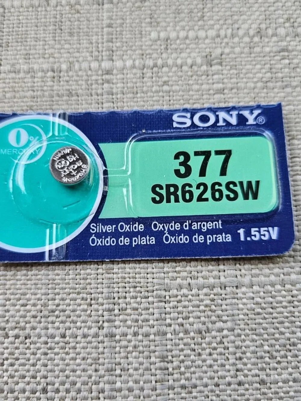 Sony Battery 317 SR626SW Silver Oxide 1.55V Made in Japan Lot of 4